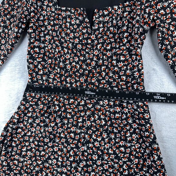 Bershka Womens Playsuit Romper Floral Print Notch Front Square Neck Multicolor M - Picture 6 of 14